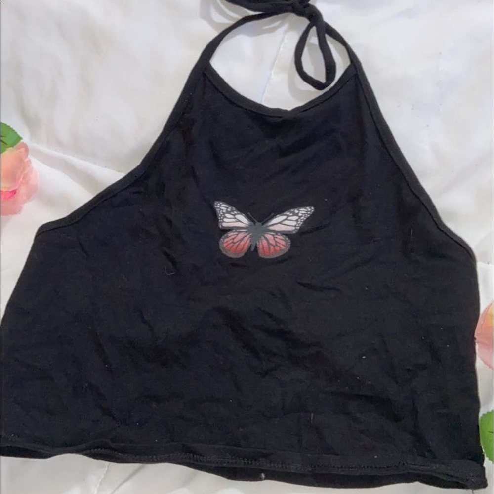 Black butterfly halter top🦋🖤